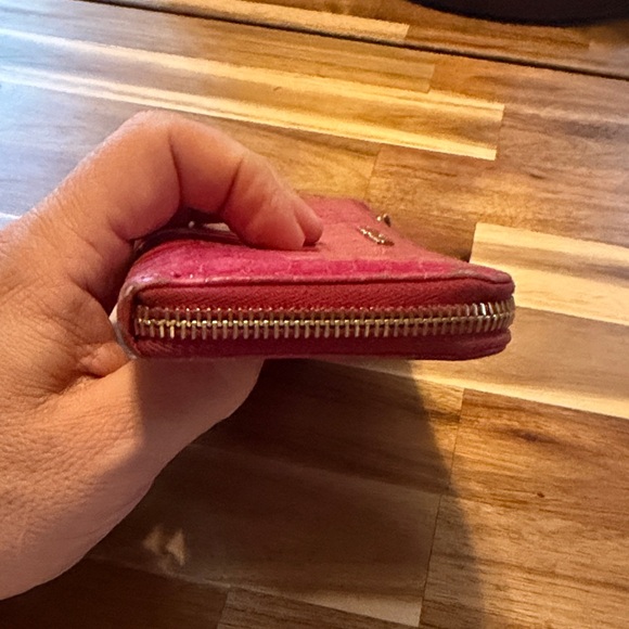 Miu Miu Fuchsia Crocodile Embossed Wallet - Picture 3 of 12